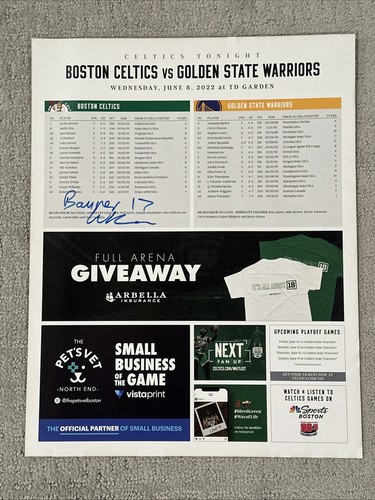 Owner wyc grousbeck - wyc, signed